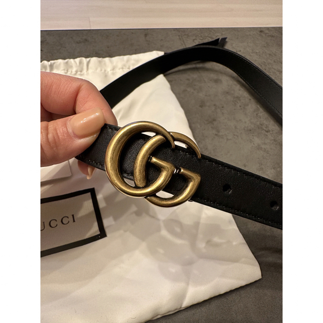 Gucci(グッチ)のGUCCI♡マーモントレザーベルトダブルGバックル レディースのファッション小物(ベルト)の商品写真