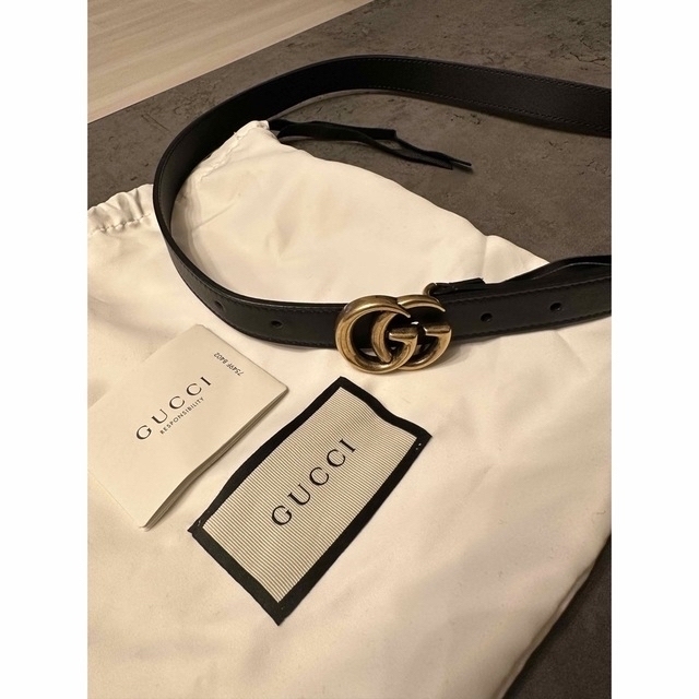 Gucci(グッチ)のGUCCI♡マーモントレザーベルトダブルGバックル レディースのファッション小物(ベルト)の商品写真