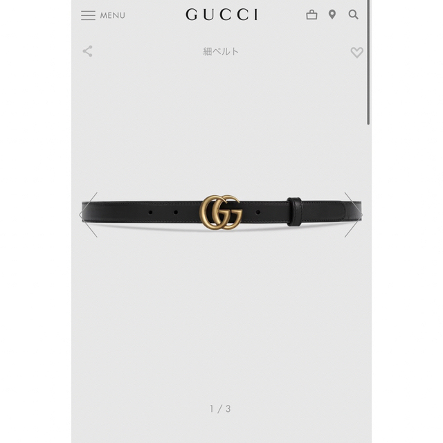 Gucci(グッチ)のGUCCI♡マーモントレザーベルトダブルGバックル レディースのファッション小物(ベルト)の商品写真