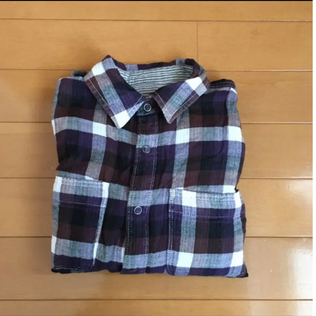 GAP Kids(ギャップキッズ)のリバーシブルチェックシャツ☆エフオーキッズ、ブリーズ、グローバルワーク等お好き方 キッズ/ベビー/マタニティのキッズ服男の子用(90cm~)(ジャケット/上着)の商品写真