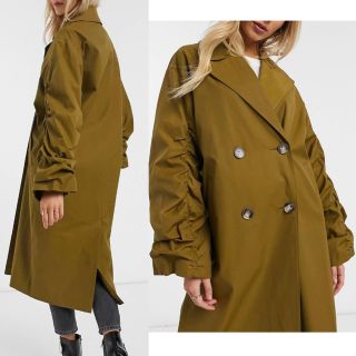 asos - 【美品 Mサイズ】ASOS ロング丈トレンチコートの通販 by
