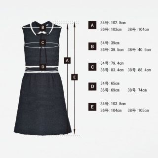 極美品♡ルネ DM掲載 ニットツイードワンピース バイカラー 34