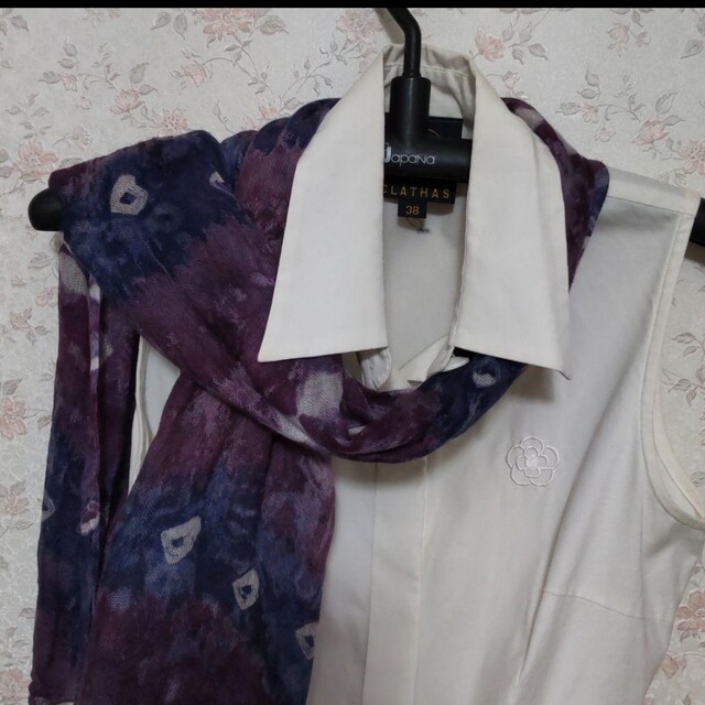 レーヨン100%　ロングスカーフ レディースのファッション小物(バンダナ/スカーフ)の商品写真