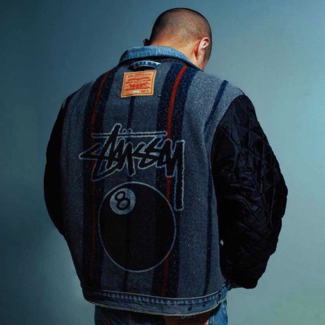 STUSSY(ステューシー)のXL■STÜSSY & LEVI'S EMBOSSED JACKET メンズのジャケット/アウター(Gジャン/デニムジャケット)の商品写真