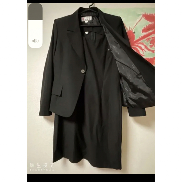 レイディス　スカートスーツ　ワンピーススーツ　ブラック　Mサイズ 1
