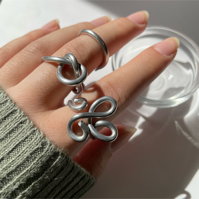 petal set ring リング 3点セット レディースのアクセサリー(リング(指輪))の商品写真