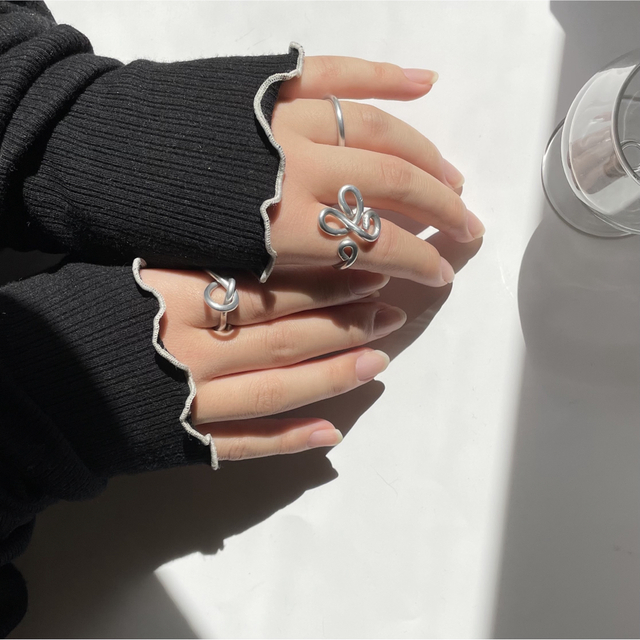 petal set ring リング 3点セット レディースのアクセサリー(リング(指輪))の商品写真