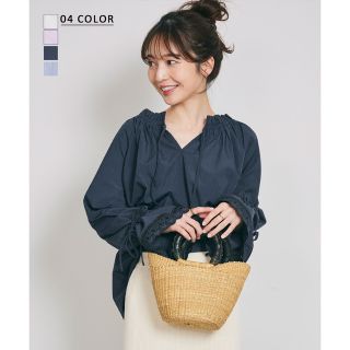 ベースメント(BASEMENT)の【のりこ様 専用】新品★刺繍スリーブブラウス　(シャツ/ブラウス(長袖/七分))