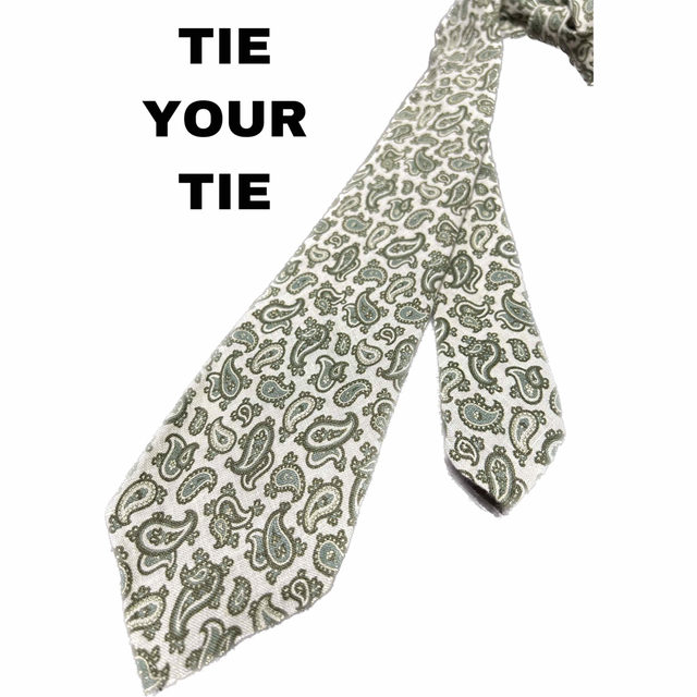 TIE YOUR TIE タイユアタイ イタリア製 ペイズリー柄 ネクタイ 細身