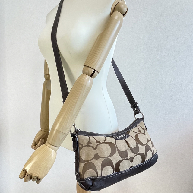 ■美品■ COACH コーチ シグネチャー レザー 2way ショルダーバッグ