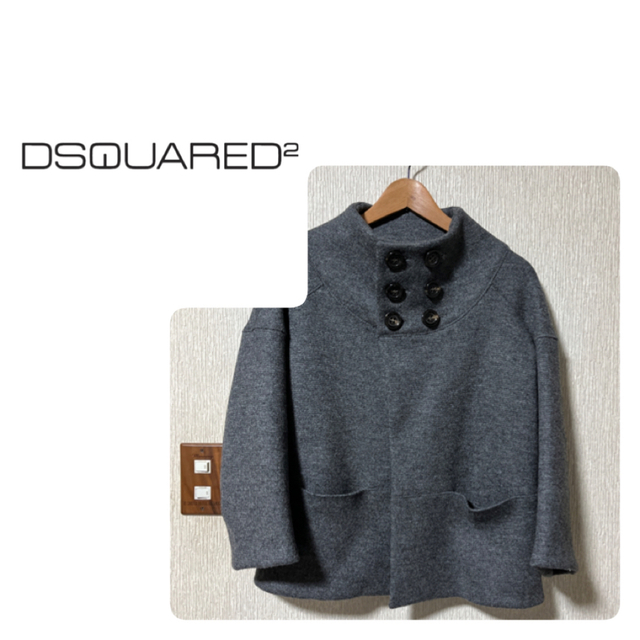 DSQUARED2(ディースクエアード)のSALE‼️美品¨DSQUARED2 コート　ハーフ レディースのジャケット/アウター(ノーカラージャケット)の商品写真