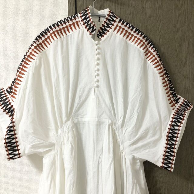 mame(マメ)のmame Lattice Pattern Dress  レディースのワンピース(ロングワンピース/マキシワンピース)の商品写真