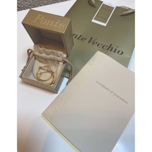 Ponte Vecchio - ポンテヴェキオ Ponte Vecchio K18YGフープピアス 1回のみ使用