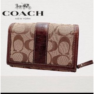 コーチ(COACH)のコーチ（COACH）シグネチャー 2つ折り 財布 ブラウン レディース財布(財布)