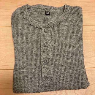 ユニクロ(UNIQLO)のユニクロ　ワッフルヘンリーシャツ　長袖(Tシャツ/カットソー(七分/長袖))