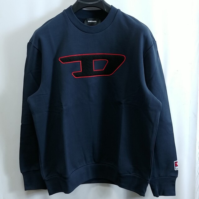 新品 M DIESEL スウェット トレーナー プルオーバー J3 紺