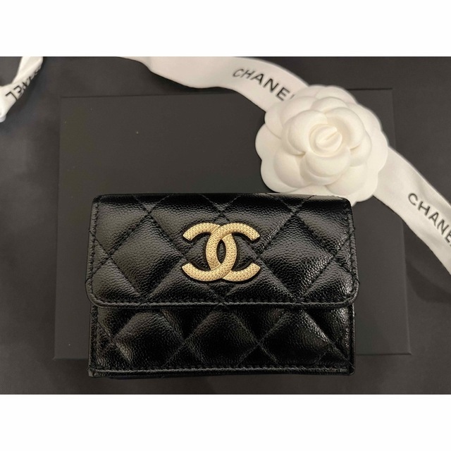 出産祝い CHANEL - シャネル 三つ折り財布 希少限定品 折り財布