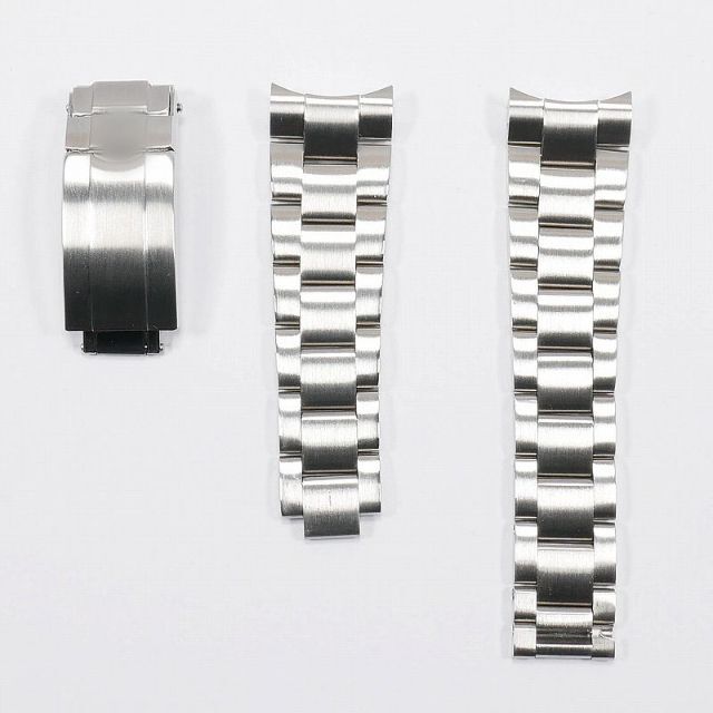 ROLEX(ロレックス)のロレックス用 互換オイスターブレス バックル付き 20mm ブラッシュ メンズの時計(金属ベルト)の商品写真