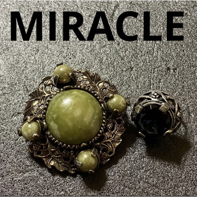 ブローチ/コサージュ美品 MIRACLE ミラクル ブローチ イヤリング(片方) ヴィンテージ