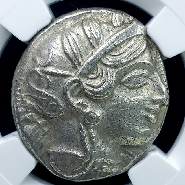 魅力の 【高鑑定!】古代ギリシャ アテナ コイン アンティーク NGC 銀貨