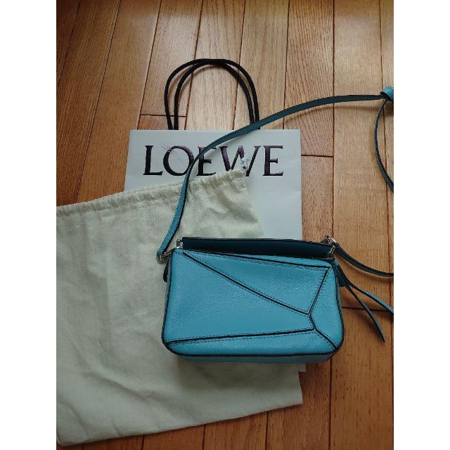 全品送料無料】 LOEWE - LOEWE ロエベ パズルバッグ パズル ミニ 水色