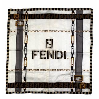 フェンディ(FENDI)のフェンディ　FENDI バンダナ　ハンカチ　スカーフ　首飾り　ズッカ　ズッキーノ(バンダナ/スカーフ)