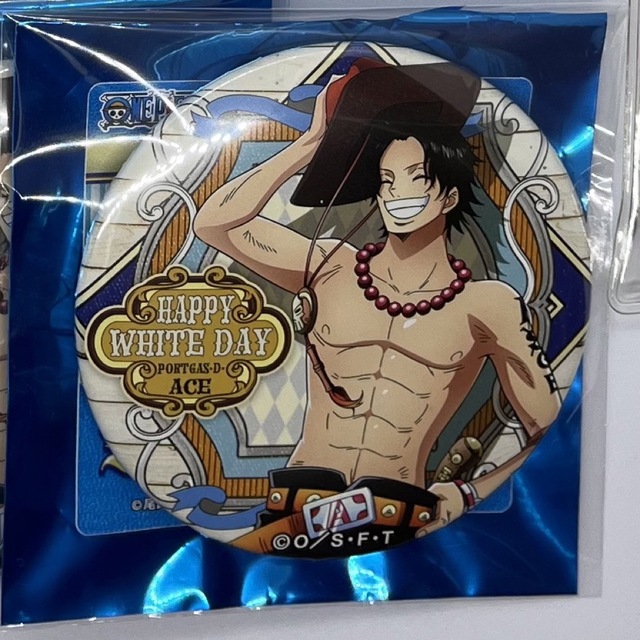 ONEPIECE 輩缶バッジ ホワイトデー White Day エース | フリマアプリ ラクマ