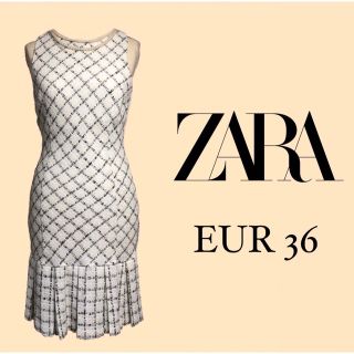 ザラ(ZARA)のツイード　ドレス(ミディアムドレス)