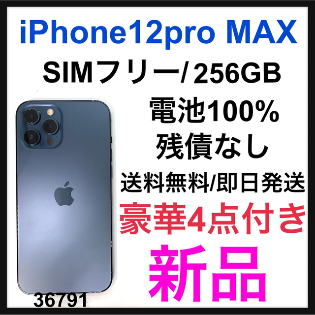 本店は - Apple 新品 iPhone SIMフリー GB 256 ブルー Max Pro 12