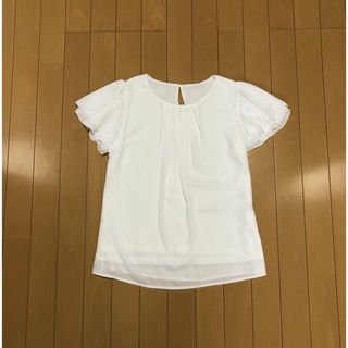 イマージュ(IMAGE)のシフォン トップス ホワイト(シャツ/ブラウス(半袖/袖なし))