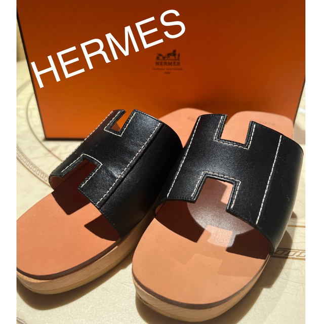 HERMES レディース ウッドサンダル