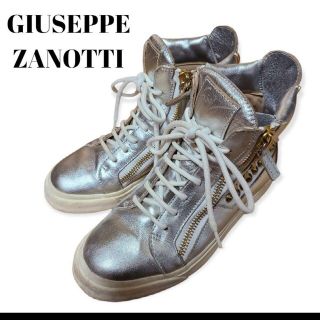 ジュゼッペザノッティデザイン(Giuseppe Zanotti Design)のGIUSEPPE ZANOTTI レザースタッズハイカットスニーカー 23cm(スニーカー)