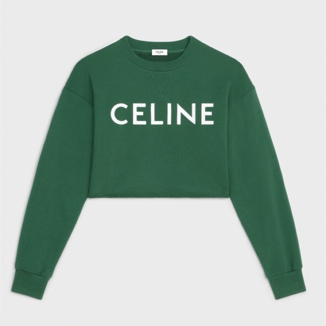 celine - CELINE クロップド スウェットシャツ