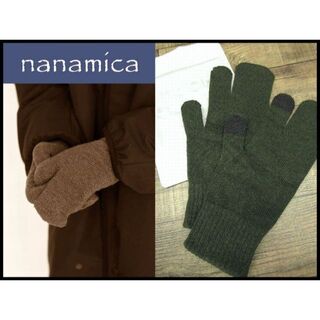 ナナミカ(nanamica)の新品 ナナミカ SUKF260 光電子 カシミヤ混 ニット グローブ カーキ ①(手袋)