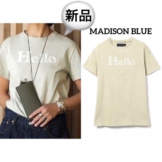 新品MADISONBLUEマディソンブルーPilgrim別注Hello Tシャツ