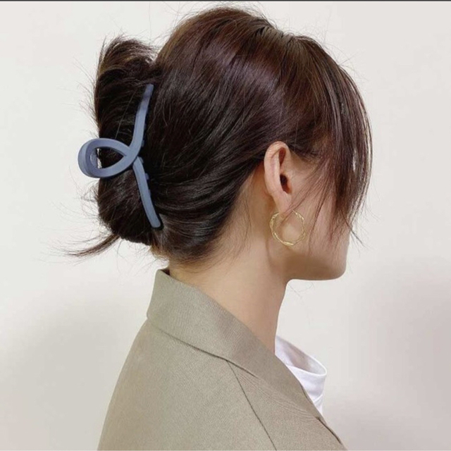 ヘアクリップ バンスクリップ ヘアアクセ くすみ マット つや消し