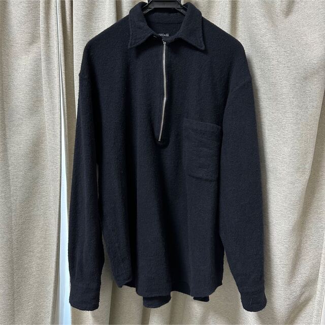 comoli 縮絨ウール ハーフジップシャツ 22AW 1