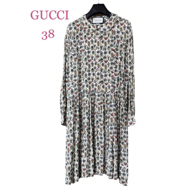 Gucci(グッチ)の❤️美品❤️GUCCI❤️グッチ◆ワンピース◆総柄◆国内正規品 レディースのワンピース(ひざ丈ワンピース)の商品写真