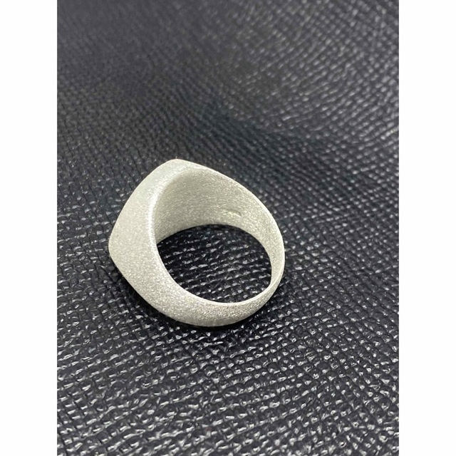 マット　オーバル　スターリングシルバー925リング　印台　高純度　純銀18号B メンズのアクセサリー(リング(指輪))の商品写真
