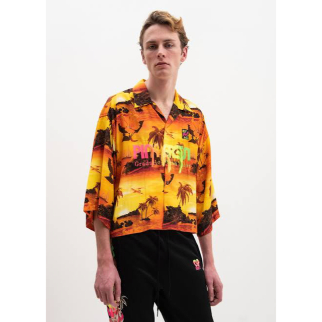 doublet GRADATION EMBROIDERY ALOHA SHIRT