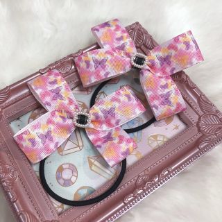 春.*✿Perfumeチャームボリュームレースポニークリップ♡ピンク