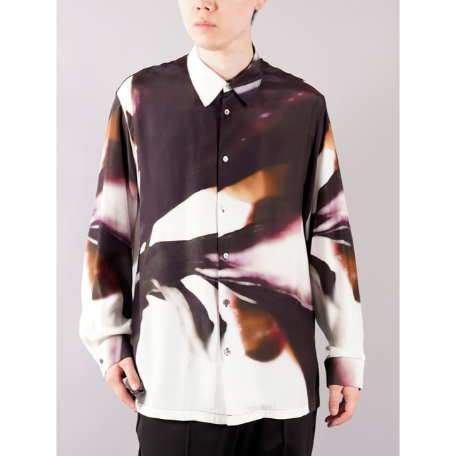 TAAKK］ FLORAL SILK LONG SLEEVE SHIRT 専門ショップ 7427円