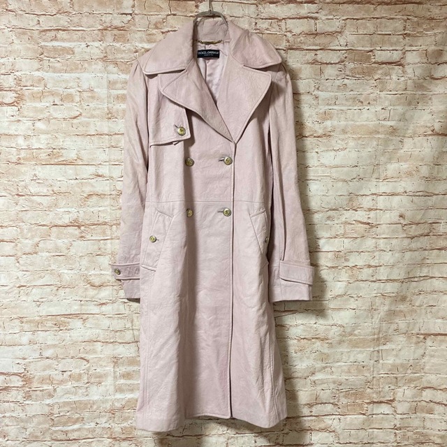 ドルチェアンドガッバーナ コート ジャケット ラムレザー ロング