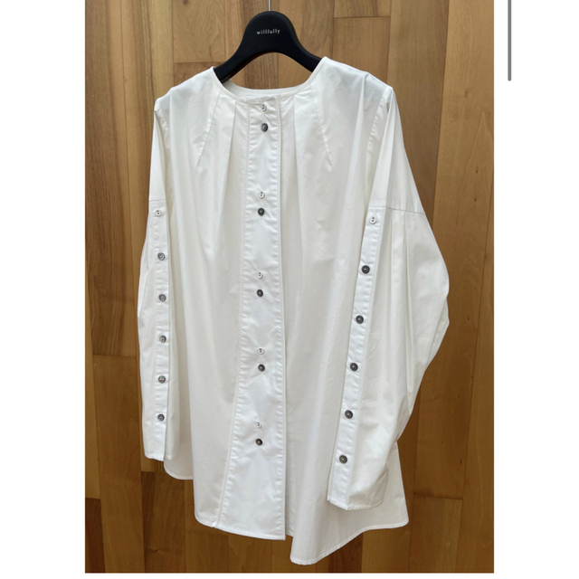 willfully button flare sleeve cotton BL