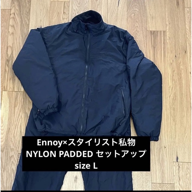 ennoy NYLON JACKET + PANTS navy blue 買い物をお メンズ