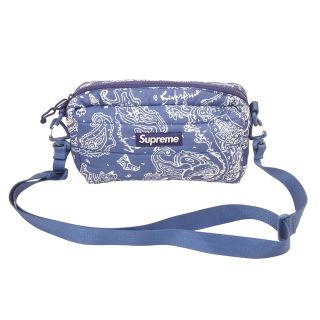 シュプリーム(Supreme)の極美品 Supreme Puffer Side Bag Blue Paisley シュプリーム パファー サイド バッグ ブルーペイズリー 2022AW 2022FW 中古 47005(ボディバッグ/ウエストポーチ)