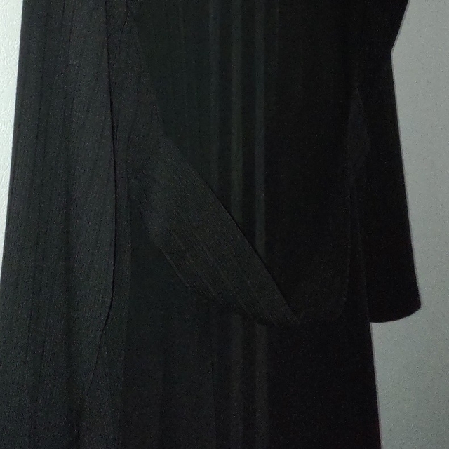 レディース アウター ロングカーディガン 黒 Mサイズ レディースのジャケット/アウター(ノーカラージャケット)の商品写真