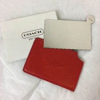 新品 未使用!! COACH コーチ ハンドミラー 手鏡 カードケース(ミラー)