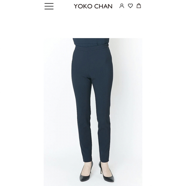 YOKO CHAN ヨーコチャン スリムパンツ スキニーパンツ ネイビー 36-