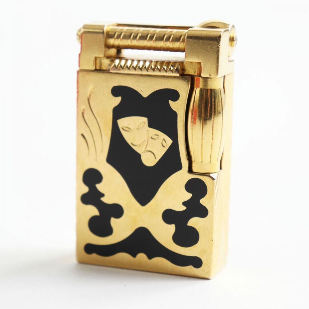 希少☆エステーデュポン ジッポライター ZIPPO ゴールドブラック 黒金